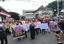 Gelar Aksi Damai, KONI Kota Blitar Desak Pemkot Segera Cairkan Dana Hibah
