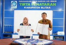 KAI dan Perumda Tirta Penataran Blitar Teken PKS Pengawasan Keamanan Utilitas