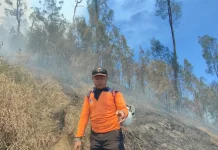 BPBD Memantau dan Menangani Karhutla Kawasan Gunung Butak Kabupaten Blitar