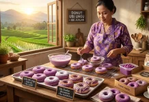 Ubi Ungu Donat Lembut Menarik untuk Ide Jualan Rumahan
