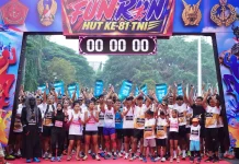 Ribuan Peserta Ramaikan Fun Run 5K HUT ke-81 TNI di Malang