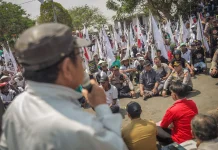 Polres Blitar Kawal Aksi Petani dan Mahasiswa Sampaikan Aspirasi Reforma Agraria