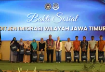Ratusan Warga Blitar Terima Bantuan Sosial dari Jajaran Imigrasi se-Jawa Timur