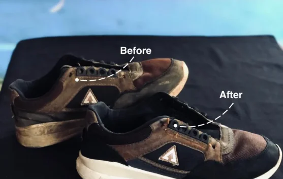 Anak Muda Malang Bangun Usaha Cuci Sepatu