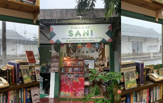 Toko Buku Sani Tawarkan Sensasi Membaca Sambil Menikmati Deru Kereta
