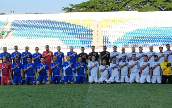 Laga Persahabatan Polres Malang vs Tim Wartawan JPM Banjir 7 Gol
