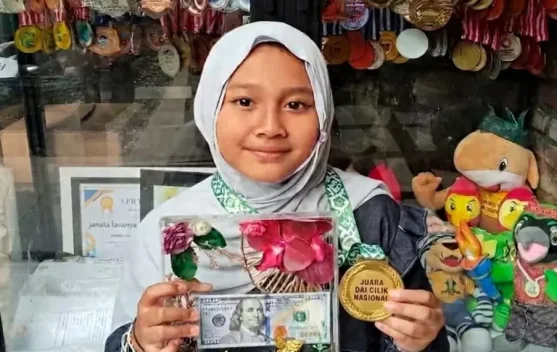 Dari Lomba Online, Janata Lavanya Jadi Dai Cilik Nasional