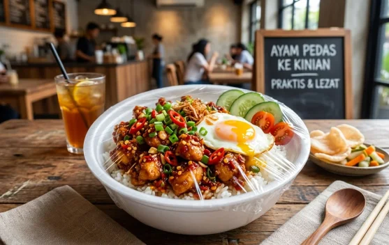 Rice Bowl Ayam Pedas Kekinian Praktis untuk Menu Keluarga