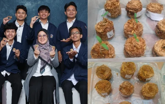Mahasiswa Politeknik Negeri Malang Ubah Limbah Jerami Menjadi Direct Plant