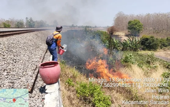 Dua Kali Ganggu Perjalanan, KAI Imbau Warga Tak Bakar Lahan di Sekitar Jalur KA