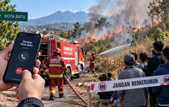 Kebakaran Lahan Cepat Meluas, Damkarmat Minta Warga Lapor dan Buka Akses ke Lokasi