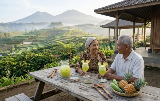 Jus Nanas Timun Segar Jadi Minuman Ringan untuk Lansia
