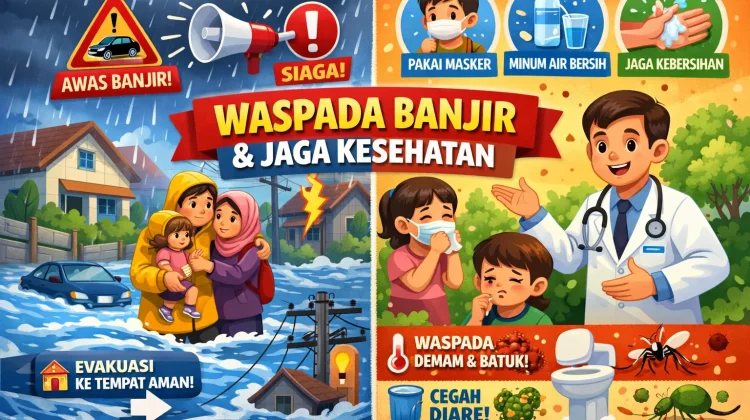Waspada Banjir, Puskesmas Malinau Kota Imbau Warga Jaga Kesehatan
