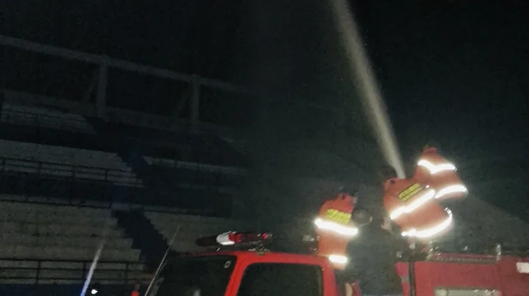 Belasan Titik Sarang Tawon di Stadion Utama Malinau Dibasmi lewat OTT Damkar