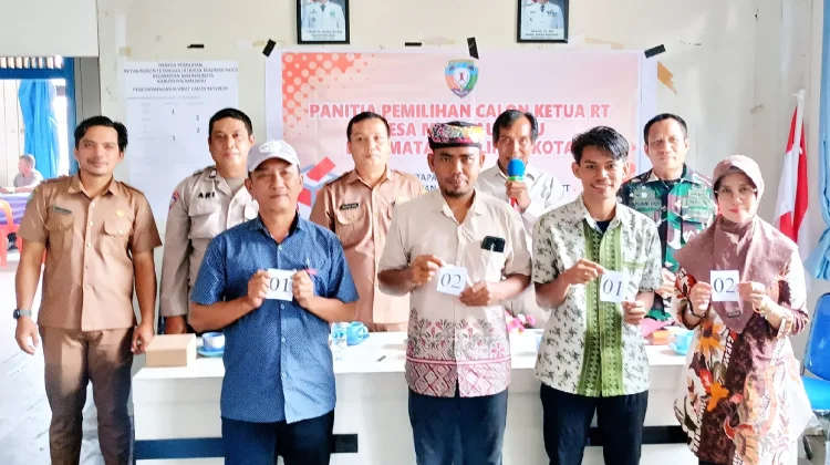 Pencabutan Nomor Urut Calon Ketua RT Malinau Hulu Digelar