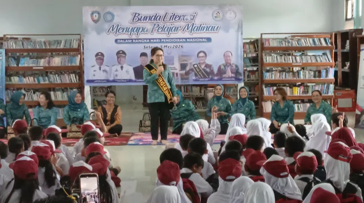 Lomba Gambar di Hari Pendidikan, Bunda Literasi Ajak Anak Cinta Perpustakaan