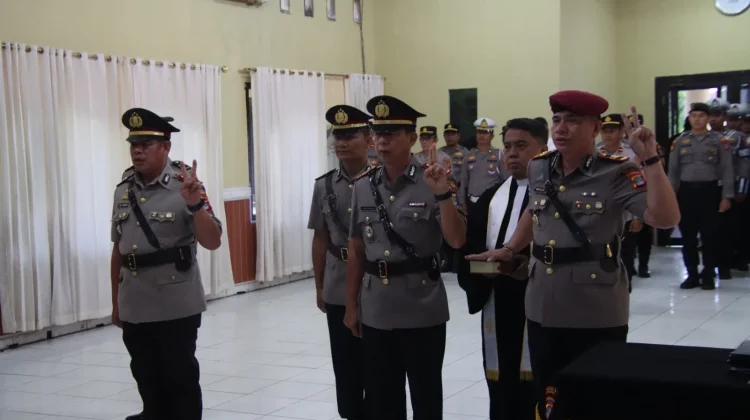 Rotasi Jabatan, Kapolres Malinau Lantik Empat Pejabat Baru