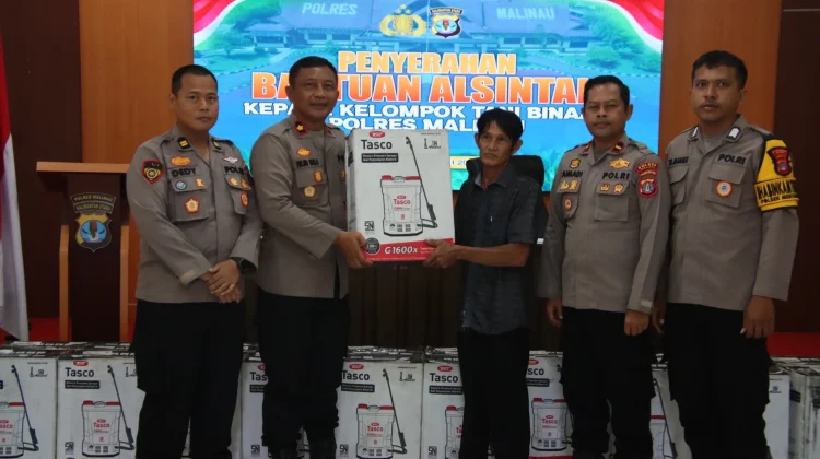 Dukung Ketahanan Pangan, Polres Malinau Salurkan Bantuan Alsintan