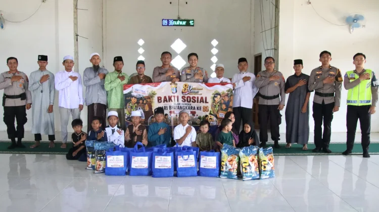 Polres Malinau Salurkan Ratusan Paket Sembako dalam Rangka HUT Bhayangkara ke -80