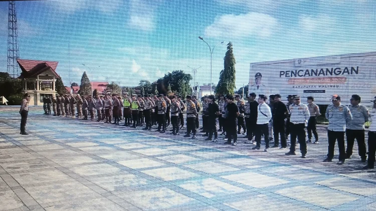 Pastikan Keamanan MTQ X Kaltara, Polres Malinau Gelar Pasukan