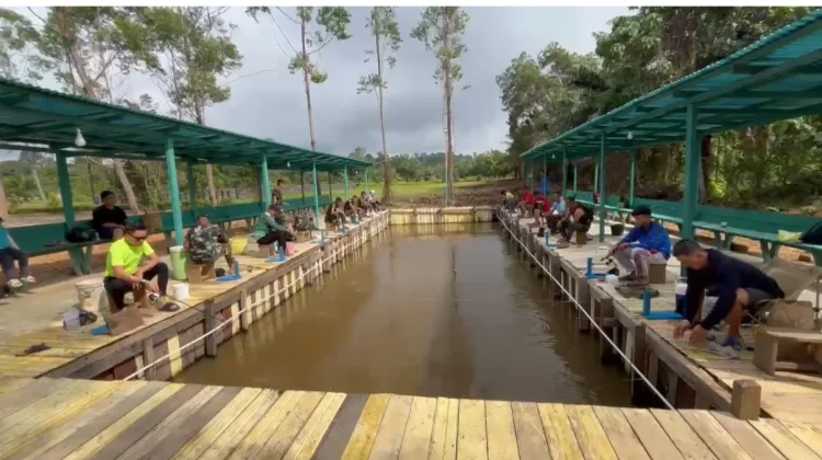 Yonif Khusus 614/Raja Pandhita Gelar Lomba Mancing Galapung, Wadah Silaturahmi
