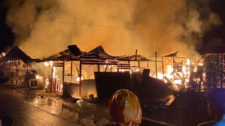 Empat Rumah di Pulau Sapi Malinau Ludes Terbakar, Dua Dapur Rusak