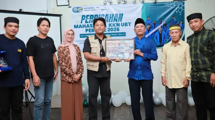 Penuh Haru, Desa Malinau Hulu Lepas Mahasiswa KKN UBT