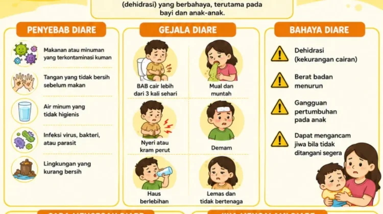 Waspada Diare, Kenali Penyebab, Gejala, dan Cara Pencegahannya