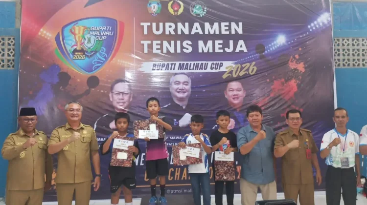 Resmi Ditutup Bupati Wempi, Ini Daftar Pemenang Kejuaraan Tenis Meja BMC V Malinau
