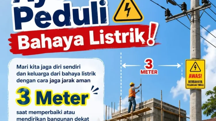 PLN: Jaga Jarak Aman 3 Meter dari Jaringan Listrik saat Lakukan Kegiatan Konstruksi