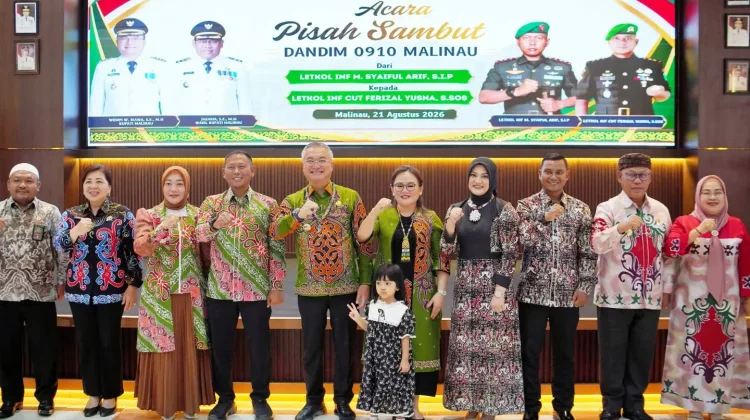 Pisah Sambut Dandim 0910 Malinau, Bupati Wempi Tekankan Penguatan Sinergitas