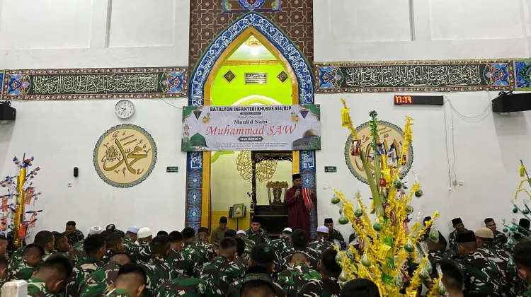 Maulid Nabi Muhammad SAW, Yonif Khusus 614/RJP Mantapkan Sinergi TNI dan Rakyat