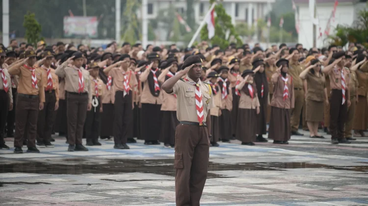 Pimpin Upacara HUT Pramuka, Wabup Dorong Pemuda Malinau Berkarakter