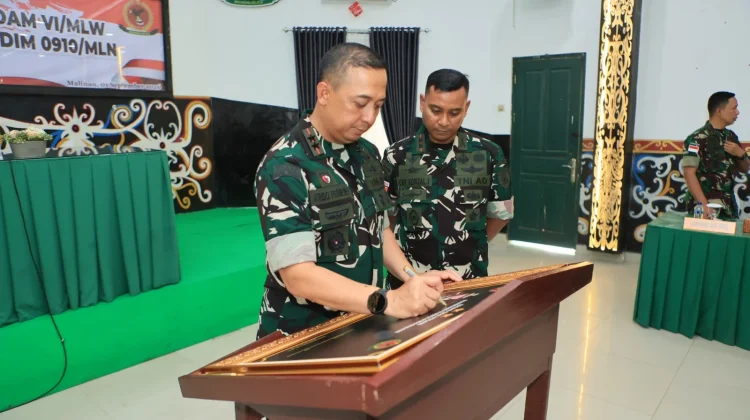 Dandim 0910/Mln Sampaikan Paparan Disela Kunjungan Pandam VI/Mulawarman