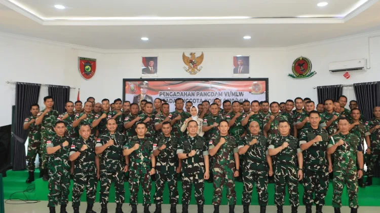 Dandim 0910/Mln Sampaikan Paparan Disela Kunjungan Pandam VI/Mulawarman