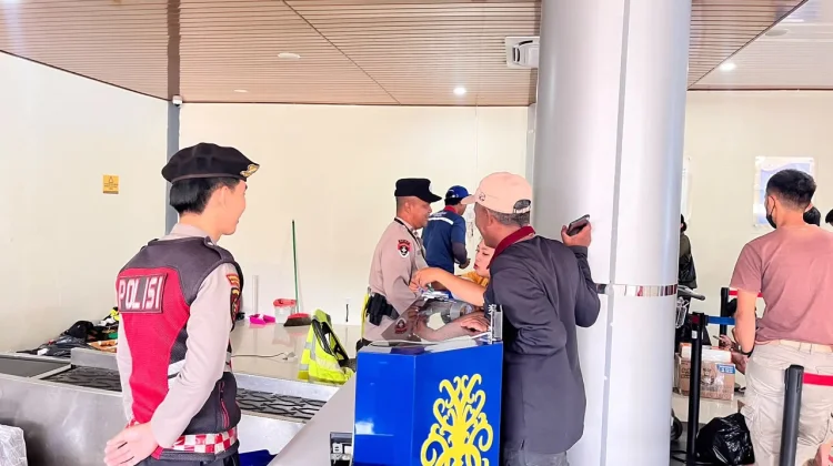 Patroli Objek Vital, Sat Samapta Polres Malinau Jaga Keamanan Kawasan Bandara