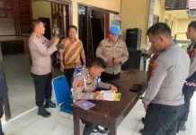 Wakapolres Malinau Pimpin Gaktiplin Pemegang Senpi di Lingkungan Polres Malinau
