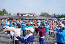 Senam Bersama dan Cek Kesehatan Gratis Warnai Perayaan Paskah