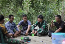 Ngopi Bersama, Pererat Sinergisitas Satgas TMMD dengan Warga