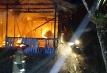 Ditingggal Dinas, Rumah Anggota Satpol PP di Sempayang Hangus Terbakar