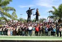 Yonif Khusus 614/Raja Pandhita Latih Tenaga Pendidik Yayasan Fangiono