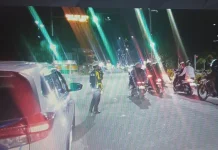 Sat Lantas Polres Malinau melaksanakan kegiatan Patroli Blue Light malam hari