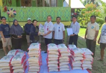Korban Bencana, Tiga Desa di Malinau Terima 1 Ton Bantuan Beras