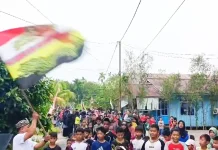Jalan Santai Buka Kegiatan HUT RI ke-81 RT 3 dan RT 4 Desa Malinau Hulu