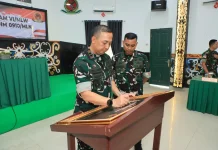 Dandim 0910/Mln Sampaikan Paparan Disela Kunjungan Pandam VI/Mulawarman