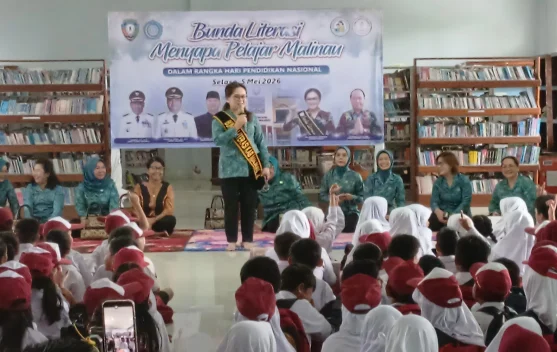 Lomba Gambar di Hari Pendidikan, Bunda Literasi Ajak Anak Cinta Perpustakaan