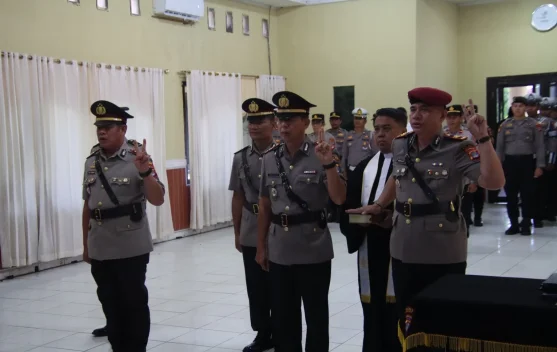 Rotasi Jabatan, Kapolres Malinau Lantik Empat Pejabat Baru