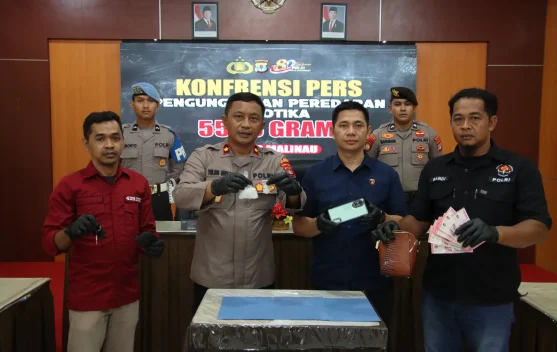 Bekuk Dua Pria di Jalan Hauling Malinau, Polisi Sita 55 Gram Sabu