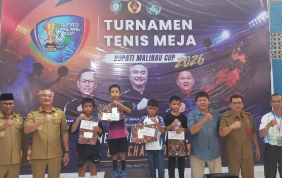 Resmi Ditutup Bupati Wempi, Ini Daftar Pemenang Kejuaraan Tenis Meja BMC V Malinau