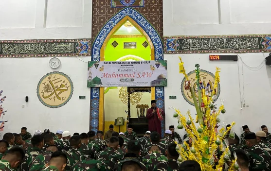 Maulid Nabi Muhammad SAW, Yonif Khusus 614/RJP Mantapkan Sinergi TNI dan Rakyat